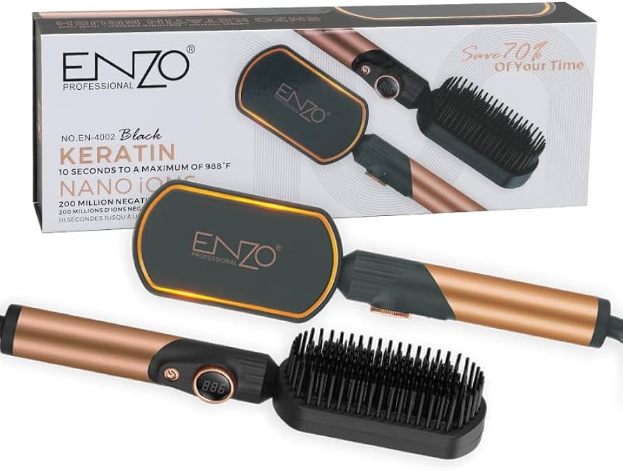 Enzo keratin brush BLACK