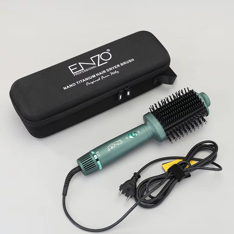Enzo Brosse magique 2 en 1 sèche-cheveux et lisseur