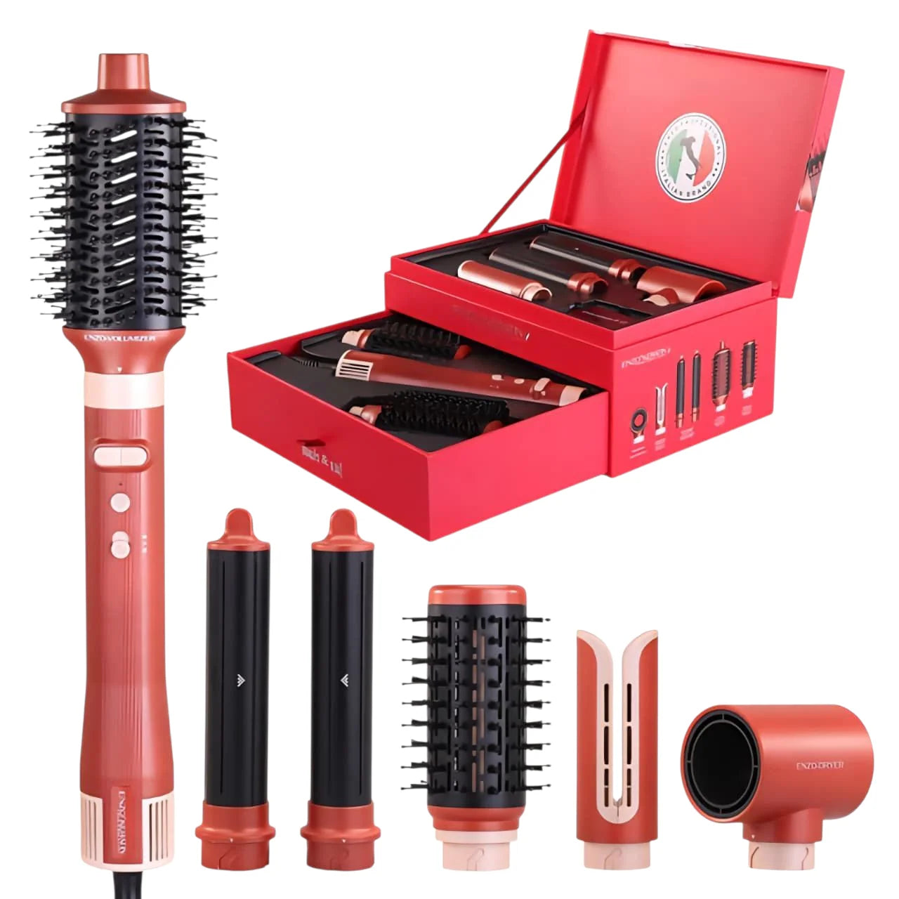 ENZO KERATIN 5 IN 1 HAIR DRYER BRUSH SET